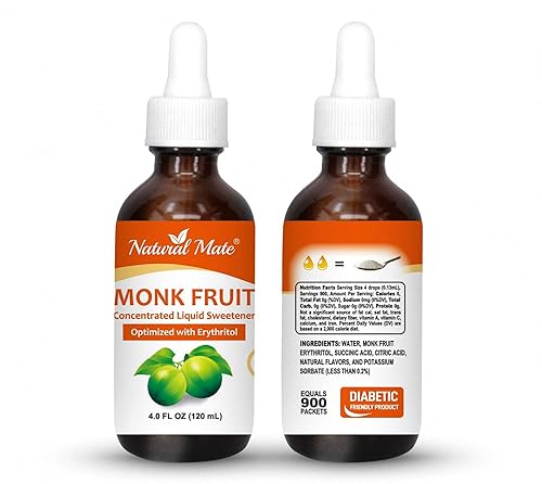 Miniatura 7 de Edulcorante líquido de fruta de monje hecho con 100% extracto de fruta de monje y optimizado con eritritol - 0.9 onzas líquidas (0.9 fl oz) (0.9 oz