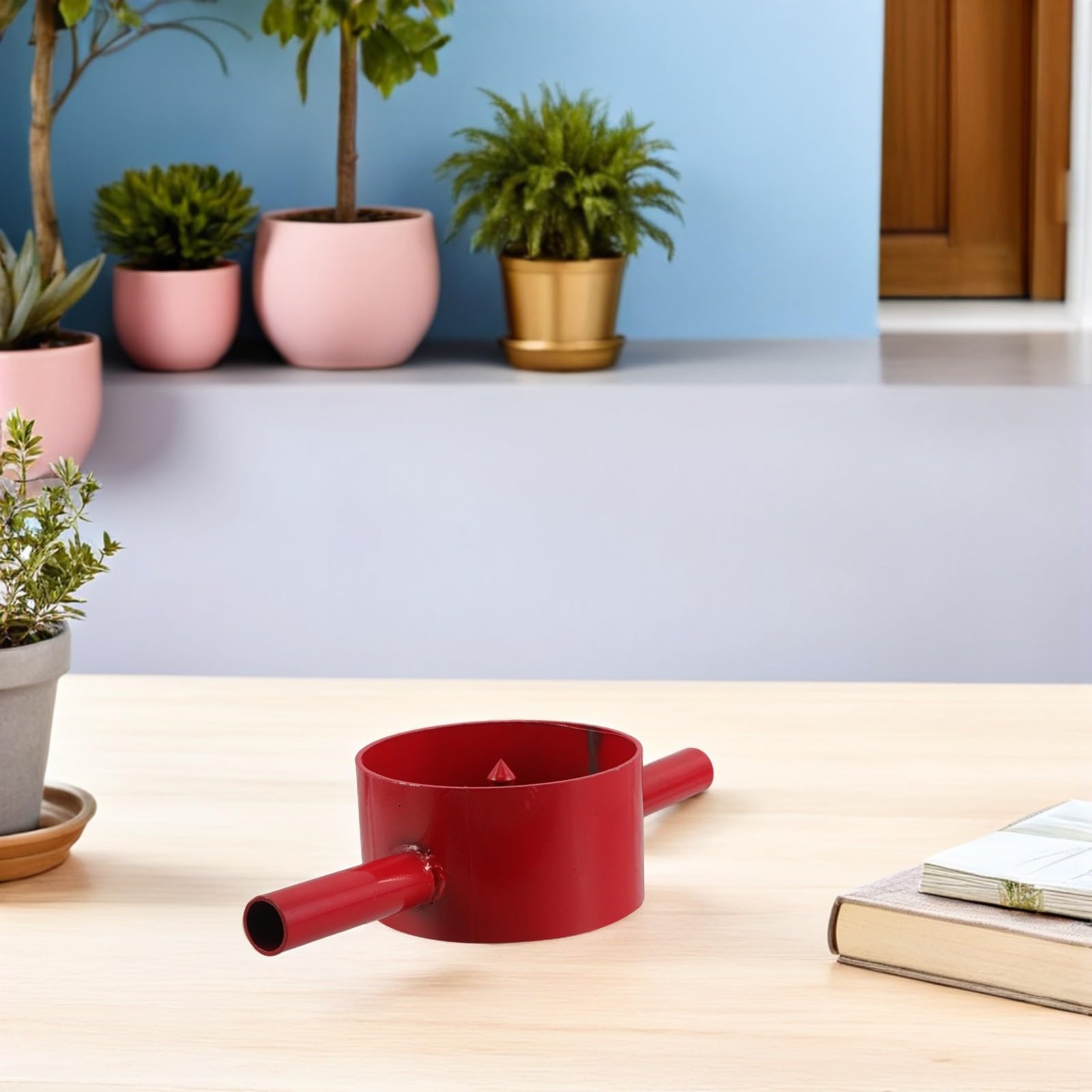 FOMIYES Divisor Manual de Bambú de Acero Reforzado 4 Cortes para Bricolaje y Jardinería, Herramienta Profesional para Partir Cañas Gruesas, Adecuado para Jardineros y Cuidado de Pandas