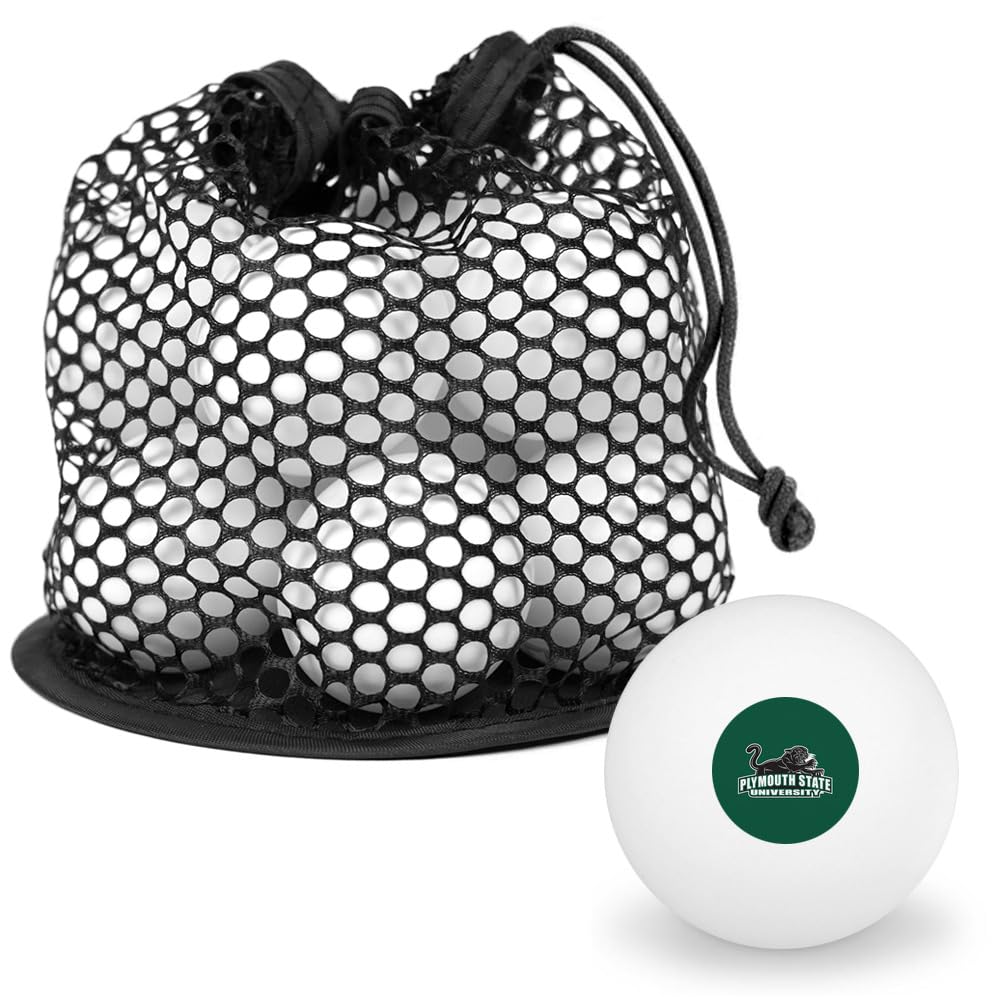 GRAPHICS & MORE Plymouth State University Primary Logo Novelty Table Tennis Ping Pong Ball 12 Pack with Storage Bag