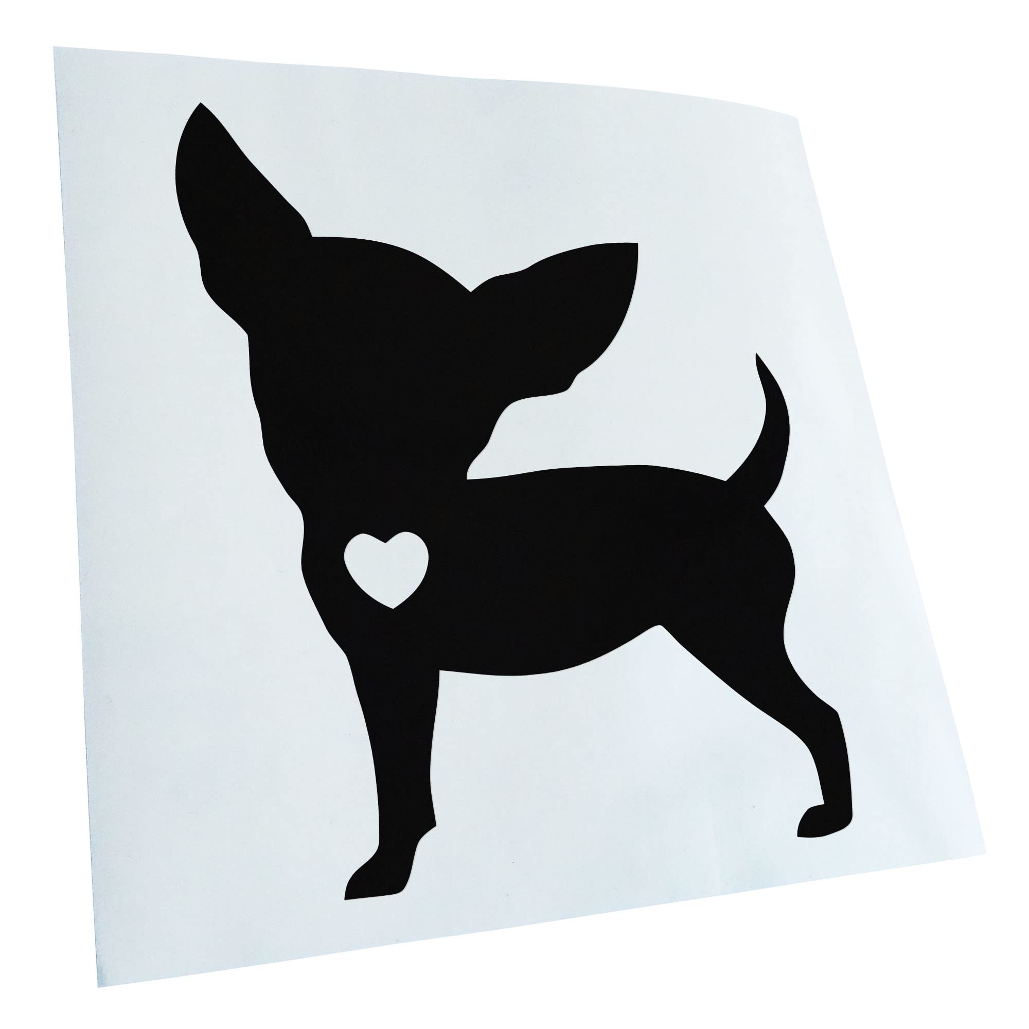 Kiwistar - Chihuahua Love Silhouette 12 x 10 cm - Neon Verde