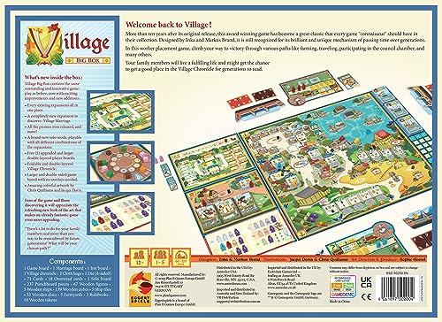 Village Board Game Big Box | Tactical Strategy Game | Medieval Farming Game | Fun Family Game For Kids And Adults | Ages 12+ | 1-5 Players | Average Playtime 60-120 Minutes | Made By Eggertspiele #TOP2