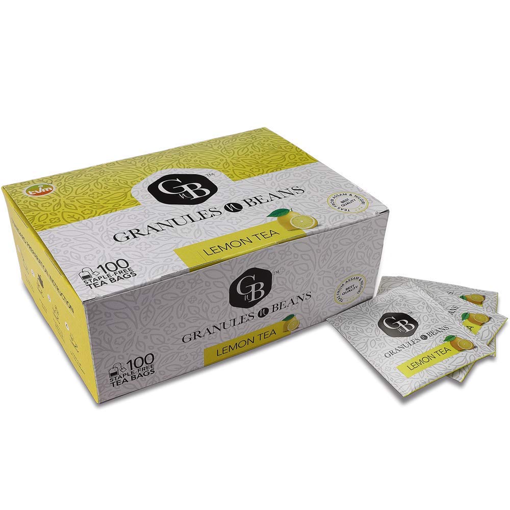Granules n Beans Lemon Tea 100 Staple-Free Tea Bags (B081BTRFBD) Amazon Price History, Amazon Price Tracker