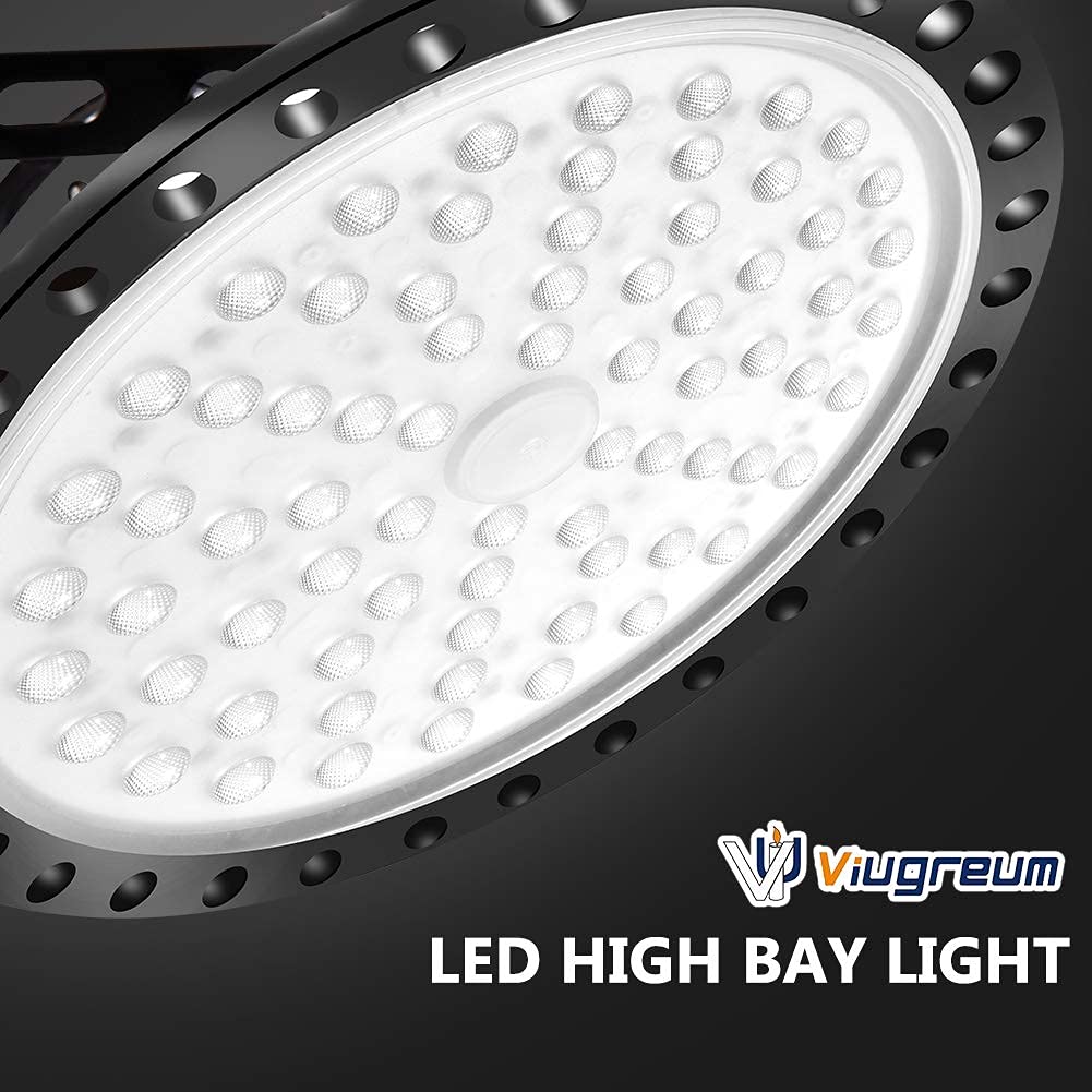 Viugreum LED High Bay Light 500W UFO 50000LM 6000K lamp Factory Warehouse Industrial Lighting IP65 Waterproof LED Lights — view 5