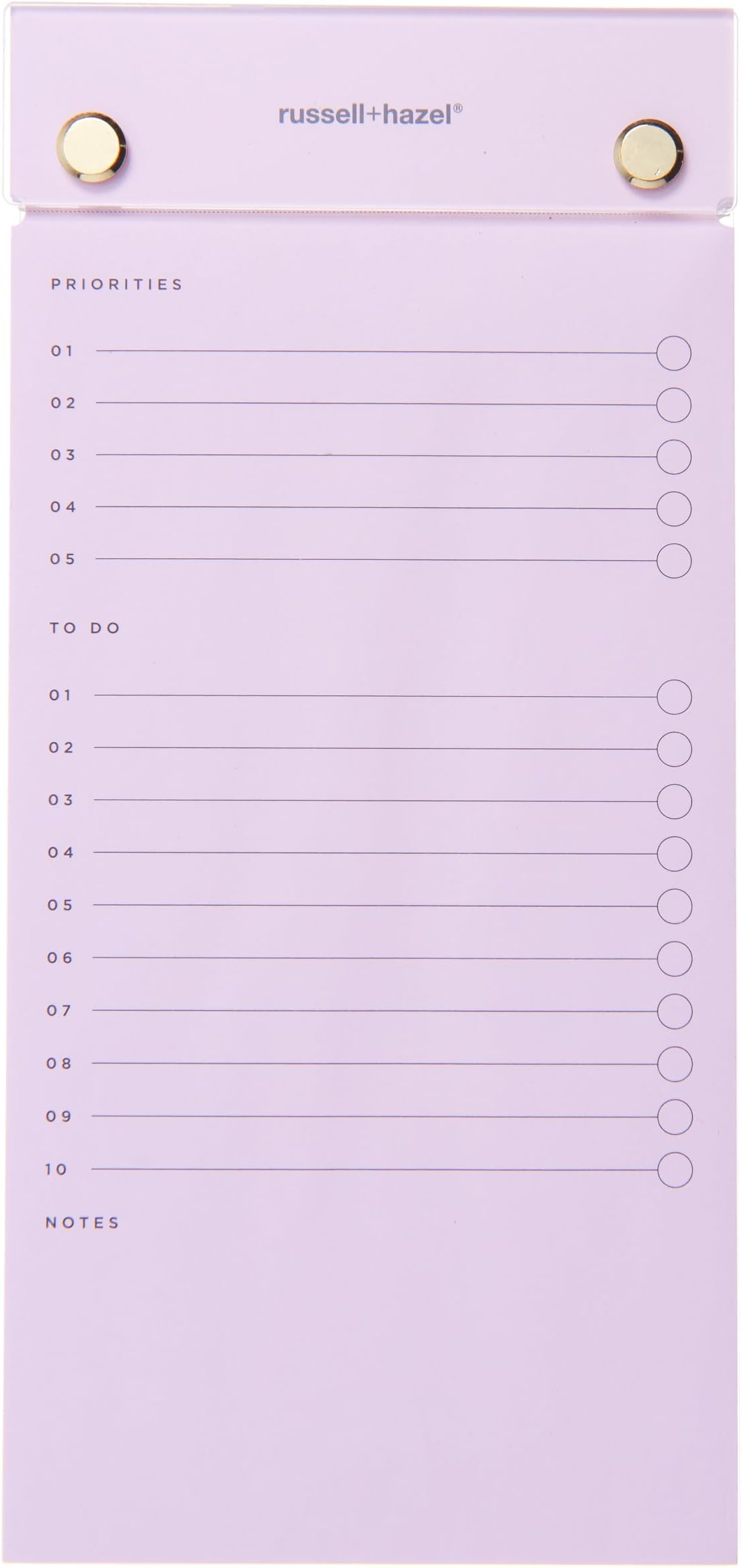 russell+hazel Desktop To Do List Pad, 4” x 8.5"