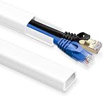 One Cord Cover Wall - 153in Mini Wire Hider, Cable Cover for Hiding Speaker Wire, Baby Monitor Cord - Paintable Wires Channel for Cable Concealer, 9X L17in W0.5in H0.3in, CMR05 White
