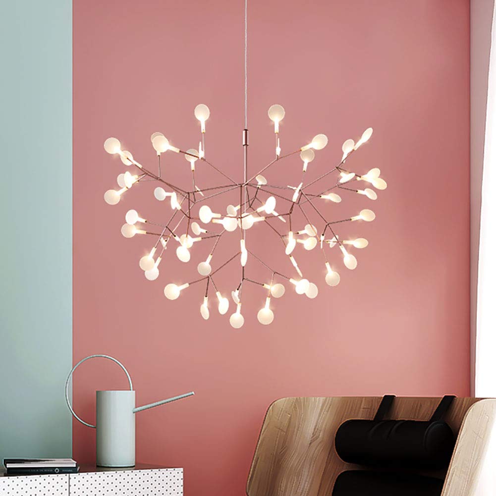 CSXSXAUO Fireworks Chandelier Modern Sputnik 81 Lights LED Pendant Lighting Simple Ceiling Light Fixture for Hallway Bar Kitchen-White It's so kind of you