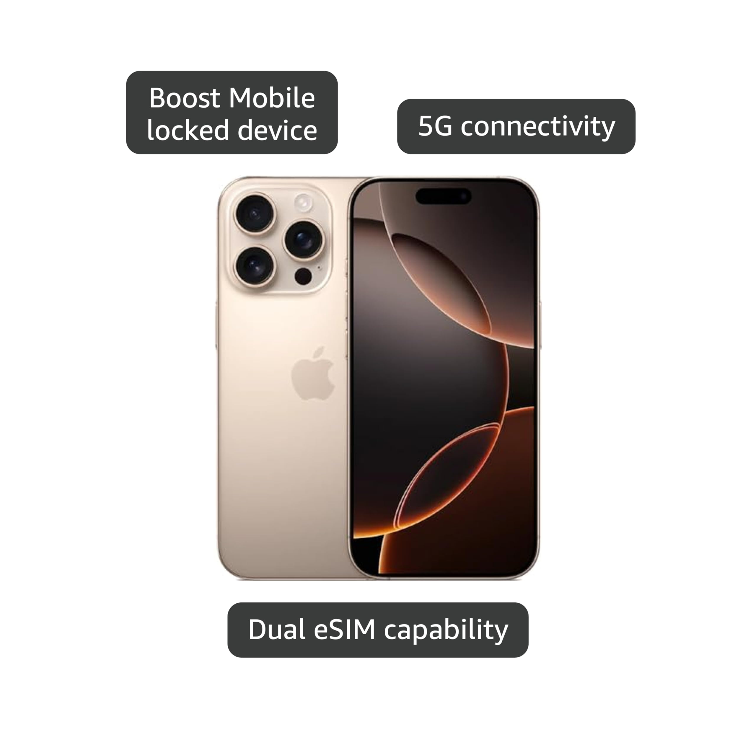 Amazon.com: Apple iPhone 16 Pro Max, US Version, 256GB, Desert