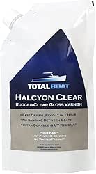 TotalBoat-497712 Halcyon Marine Varnish (Gloss, Quart) | Water-Based Polyurethane Wood