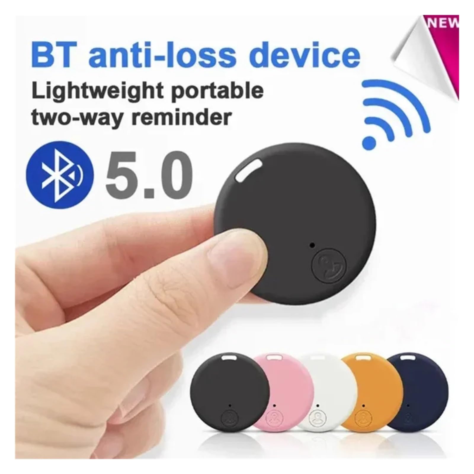 Przenośny mini GPS Lokalizator zapobiegający stratom Bluetooth, starzy ludzie Dzieci Zwierzęta domowe Bluetooth 5.0 Mobilny lokalizator okrągłych kluczy, inteligentny lokalizator obiektów, lokalizator