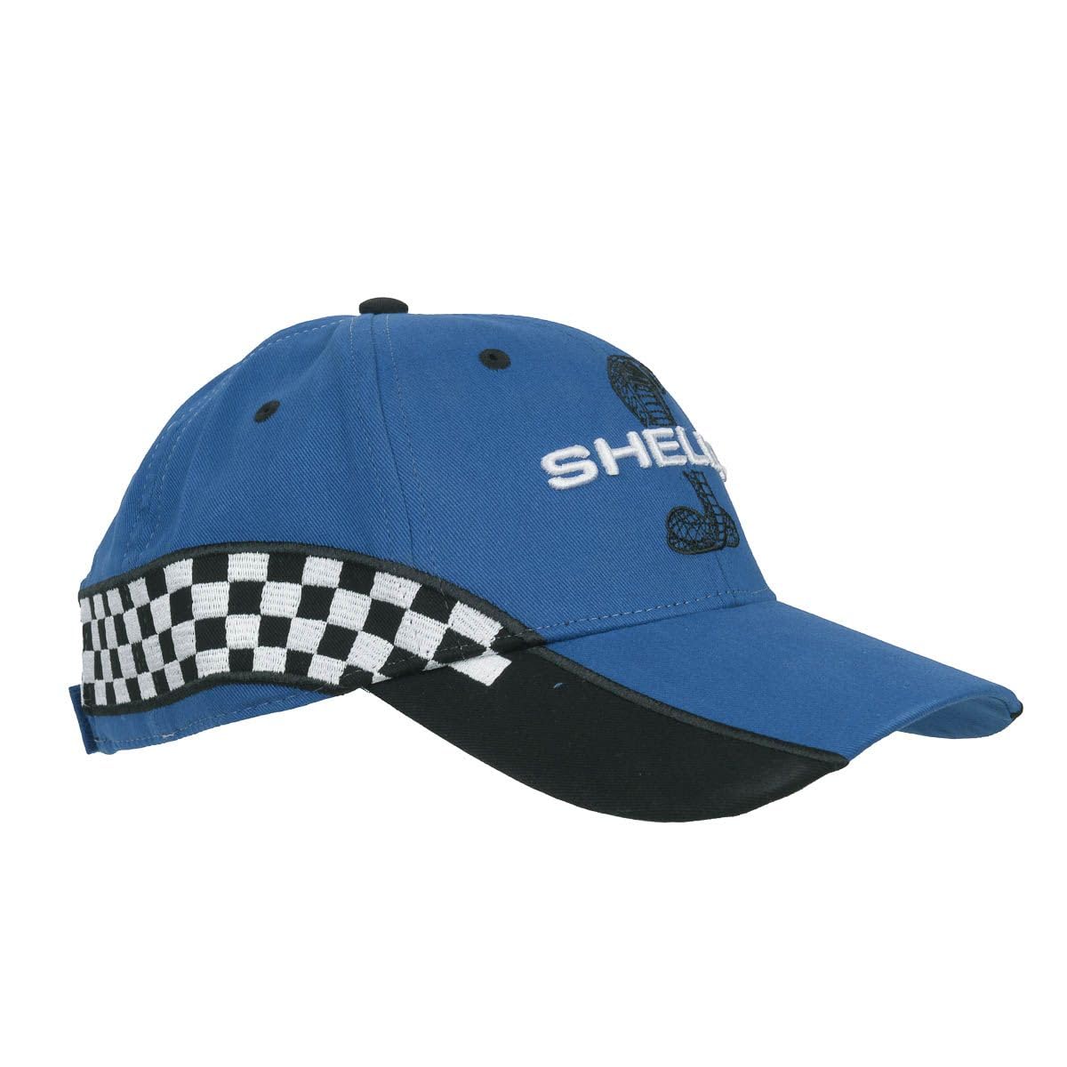 Team Shelby karierte Royal Hat Baseballkappe | Offizielles Shelby® Lizenzprodukt | verstellbar, Einheitsgröße | Stoffriemen Klettverschluss | Baumwoll-Twill | strukturiert und vorgebogen, Blau,