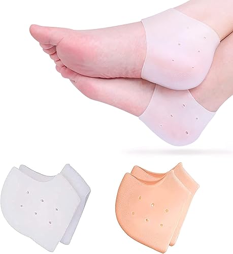 RooRuns Protectores de talón de gel para tendinitis de Aquiles, ampolla, dolor de talón, fascitis plantar