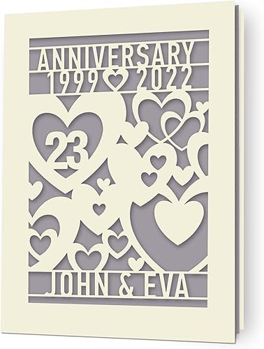 Miniatura 7 de EDSG Tarjeta personalizada de aniversario de boda, regalos de boda para parejas, niñas, mujeres, esposa, regalo de aniversario con cualquier nombre