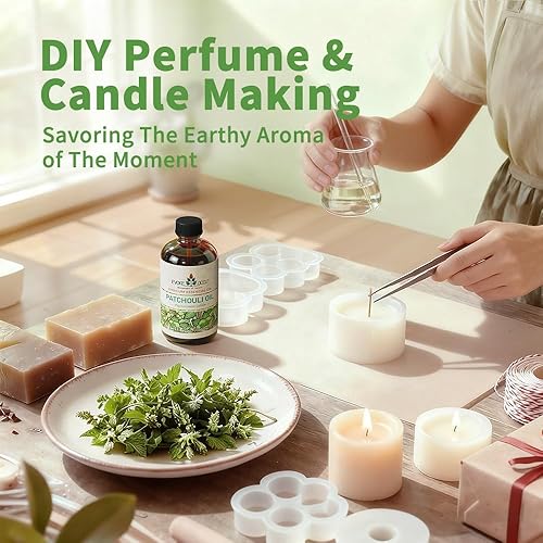 Miniatura 5 de Evoke Occu Aceite esencial de pachulí, 4 oz, puro, para difusor, fragancia de piel, fabricación de jabón y velas, 4 onzas líquidas