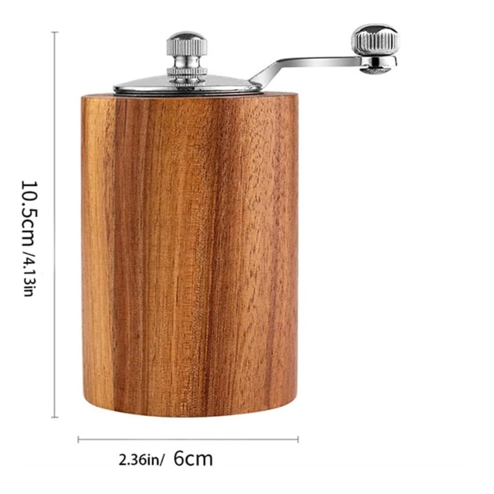 Młynek Do Przypraw Pieprzu Drewniany Ręczny Młynek Do Soli I Pieprzu Dozownik Bardzo Odpowiednia Sól Morska Do Różnych Przypraw(2pcs)