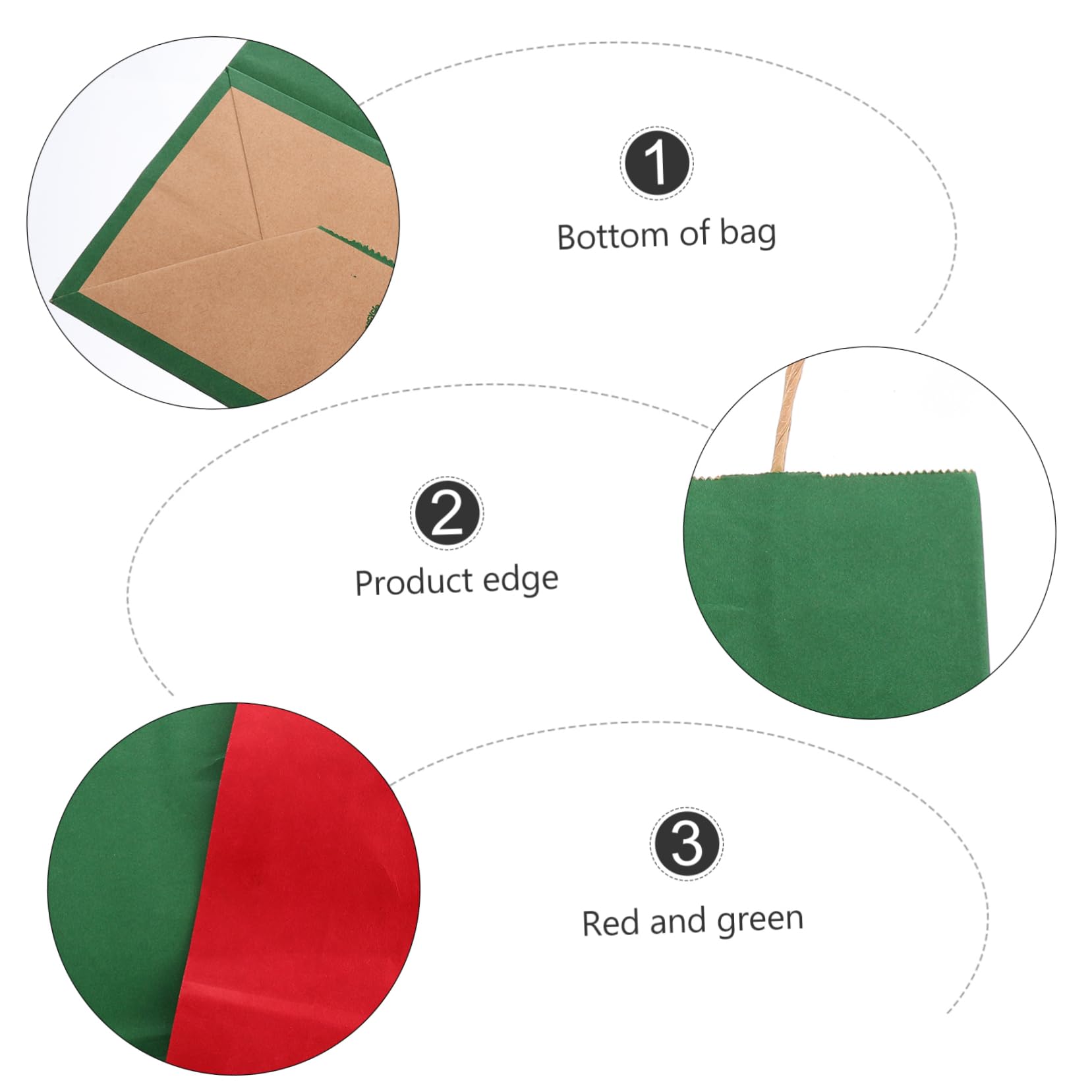 COLLBATH 24piezas Bolsas De Obsequio Kraft Para Navidad De Obsequio Para Fiestas Para Envolver Paquetes y Manualidades Color Rojo y Verde Material Resistente