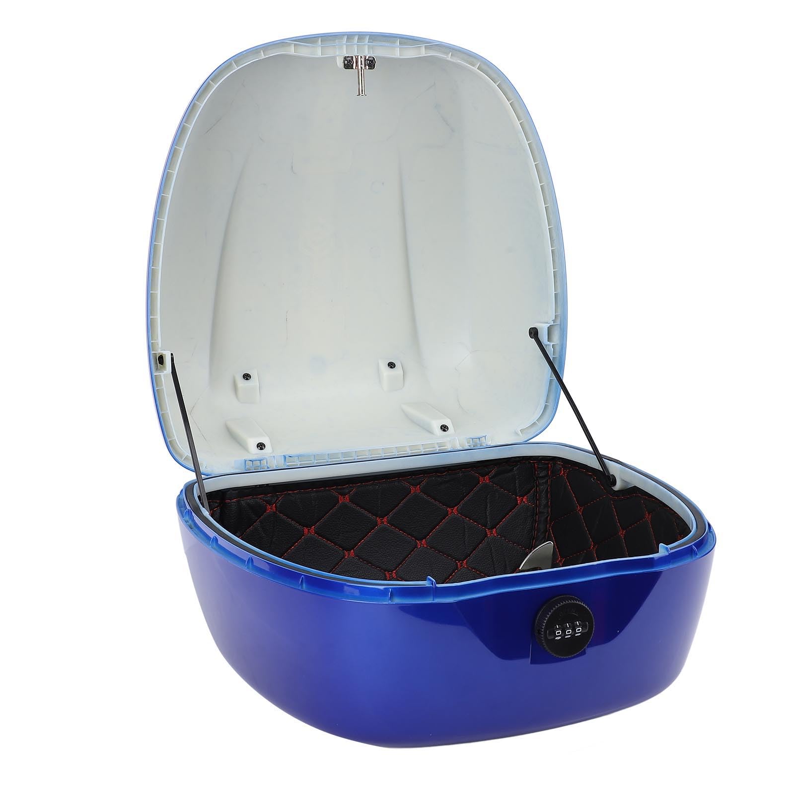 Top Case ABS Tail Box 33L Valise Arrière avec Plaque de Base Dossier de Verrouillage à Combinaison pour Motos Scooters Vélos électriques Déplacements Stockage de Voyage (Blue)