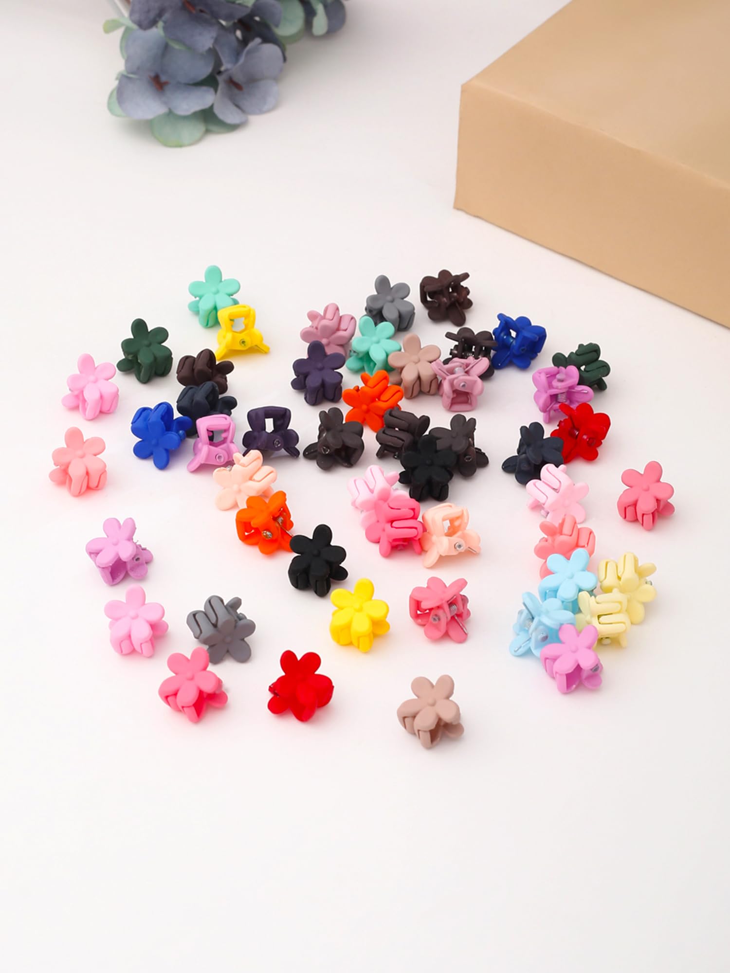 Melbees by Yellow Chimes Hair Clips for Kids Girls Hair Clutchers Claw Clips Hair Acessories for Girls and Women Kids(50 Pcs Floral Mini Hair Clips) 3
