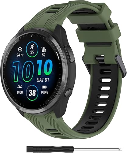 Compatible con Garmin Forerunner 935Forerunner 945 Band 0.866 in Correa de silicona de repuesto para reloj de pulsera deportiva Fenix 6 PRO GPSFenix