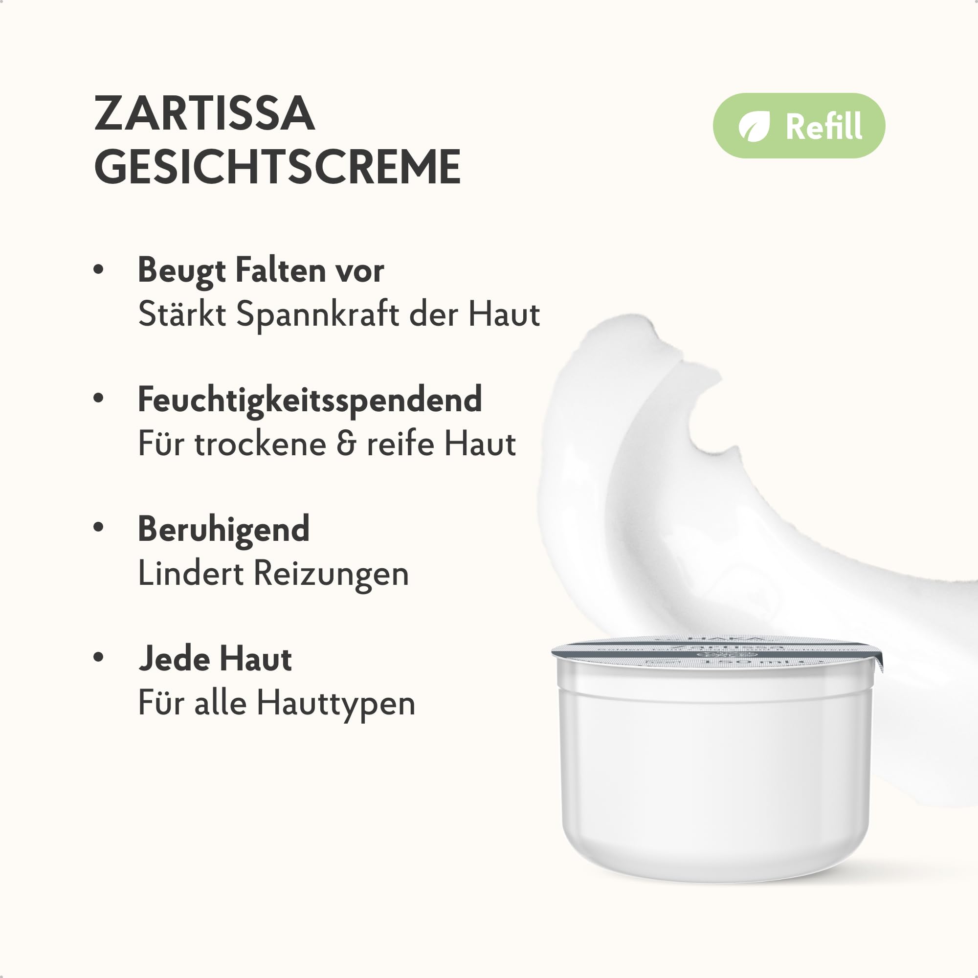 HAKA Zartissa Golden Teint Nachfülltiegel, 150 ml, Tages- & Nachtcreme