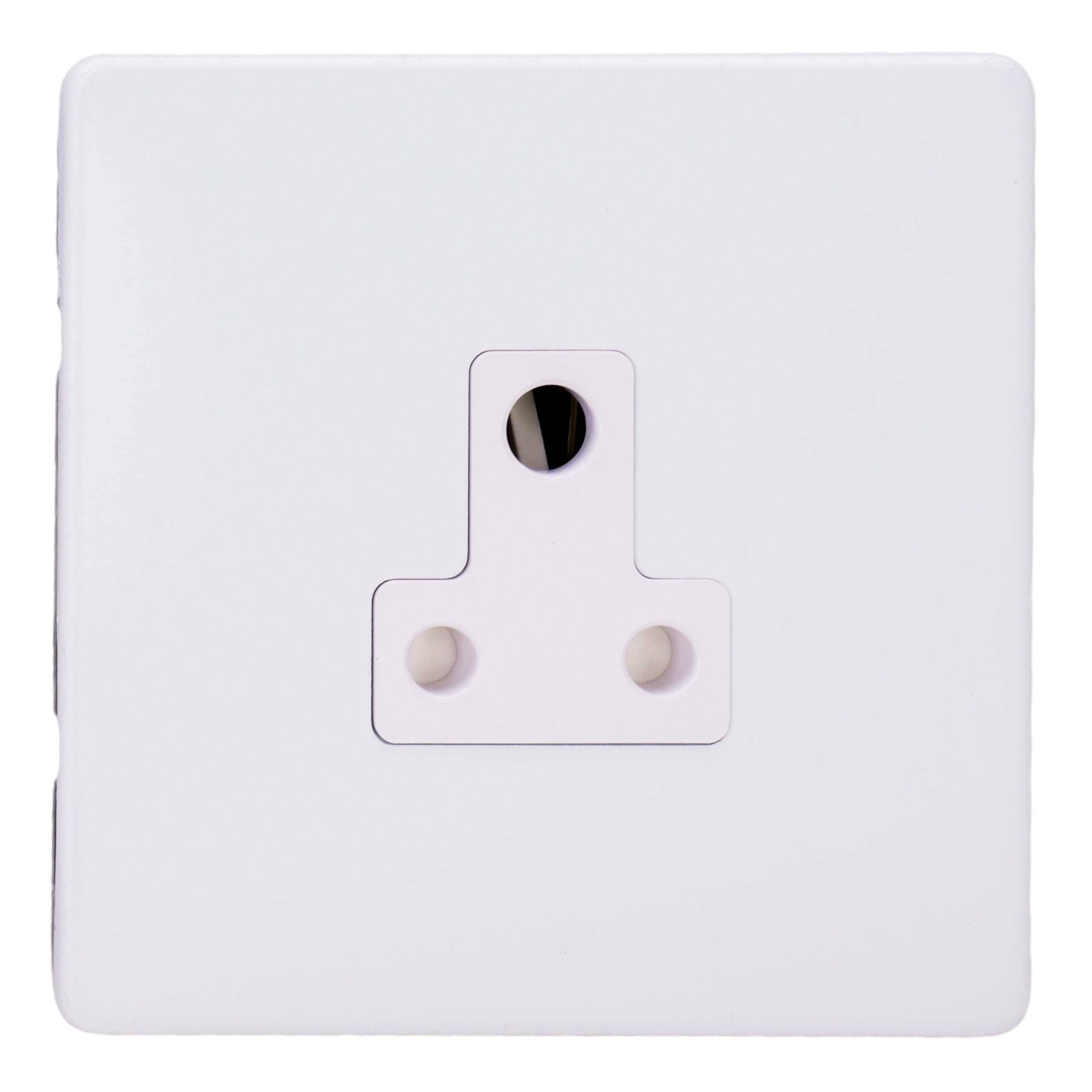 Varilight Round Pin Socket 5A - Screwless Primed with White Insert, XDYRP5AWS.PD