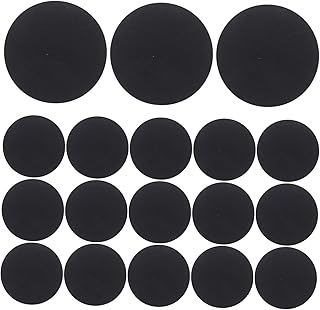 NUOBESTY 500 Piezas Circulos de Fieltro Adhesivos para Manualidades Puntos Decorativos para Ropa y Accesorios de Mascotas Material Diy de Fieltro Autoadhesivo de Color Negro