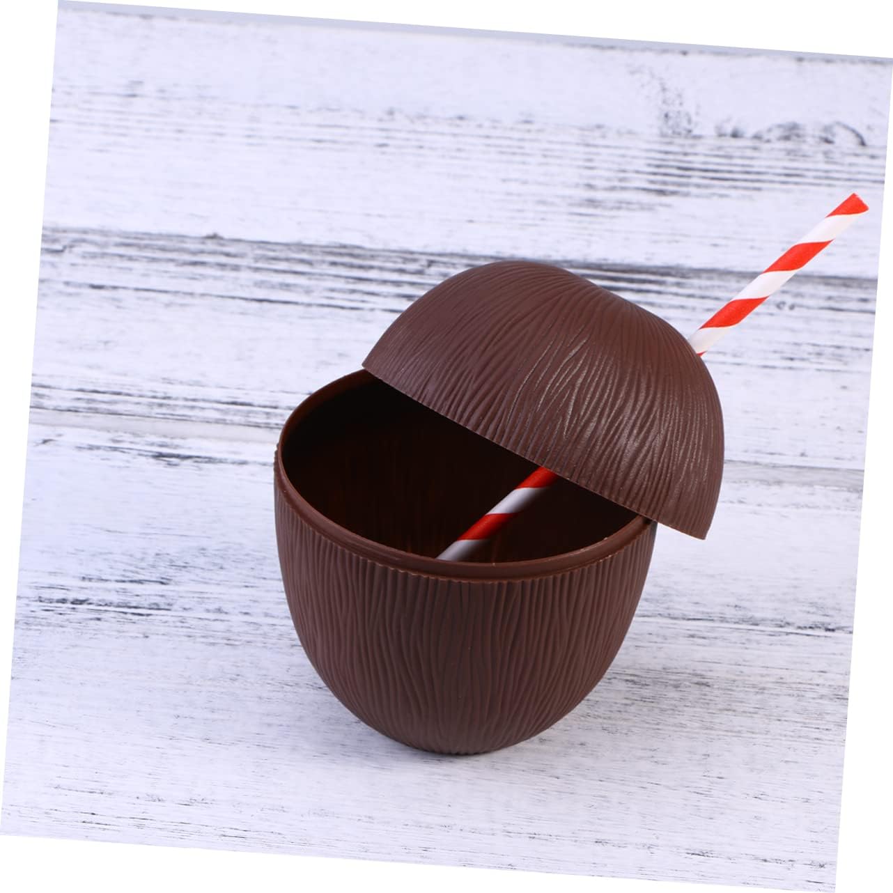 Hawaiian Coconut Drink Cups 12 Pack Tropical Luau Party Favors Portable