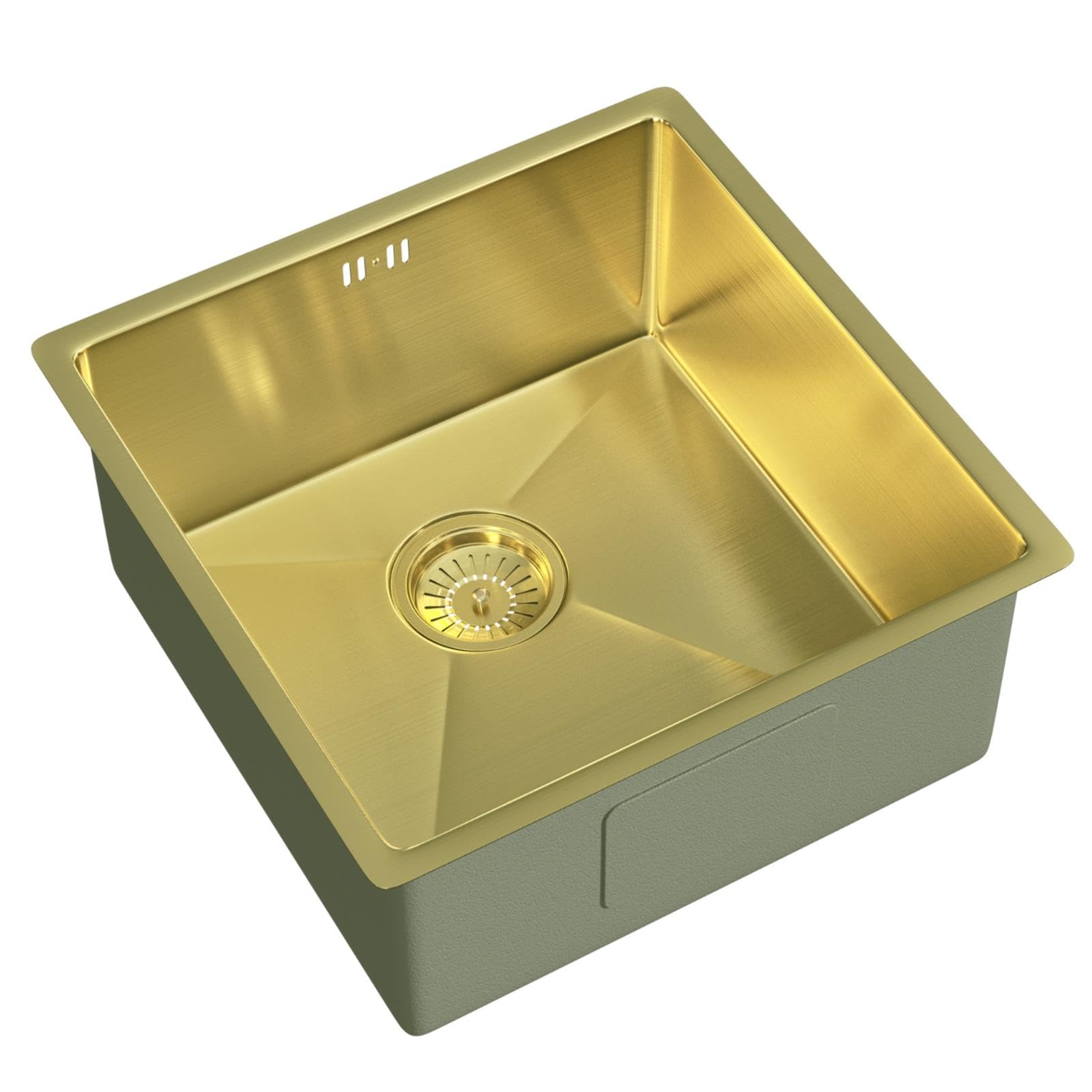 Liquida Gold El440br 1.0 Bowl Brushed Brass Undermount Kitchen Sink With Waste
