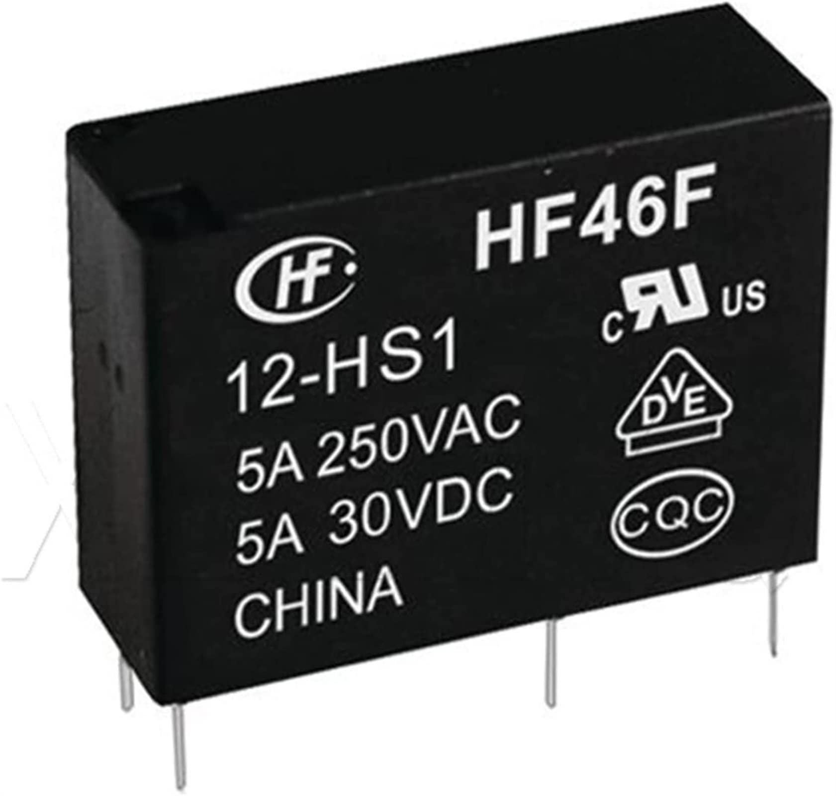 AQHYEBNSR Relay 10PCS HF46F 5-HS1 12-HS1 24-HS1 HF46F-5-HS1 HF46F-12-HS1 HF46F-24-HS1 4Pin 5V 12V 24V 5A DIP4(Onecolor)