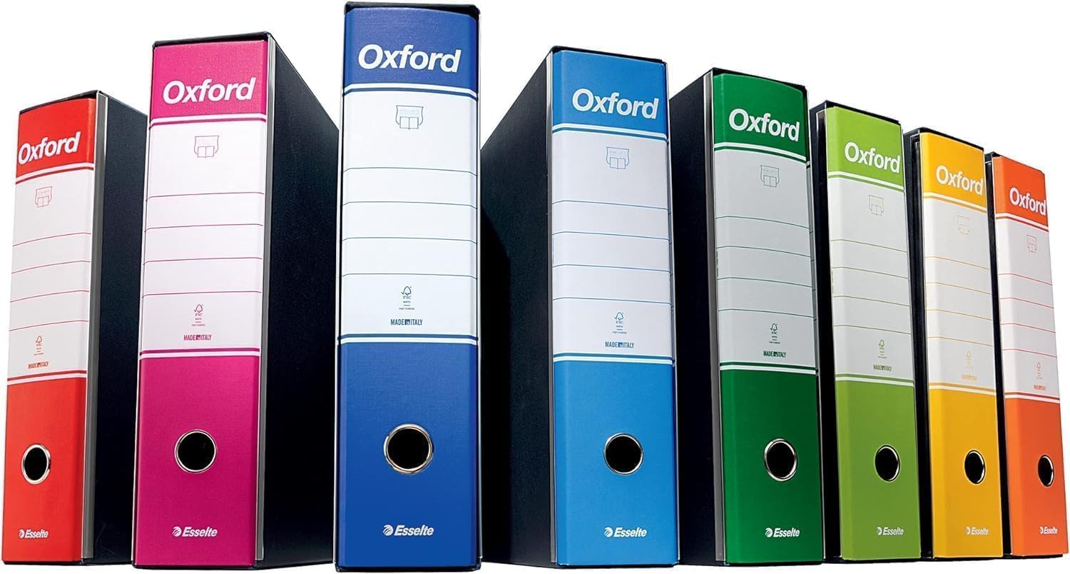 ESSELTE - Registratore Oxford G85 Fucsia Dorso 8 cm F.To Protocollo (Rif.Cod. 390785900)