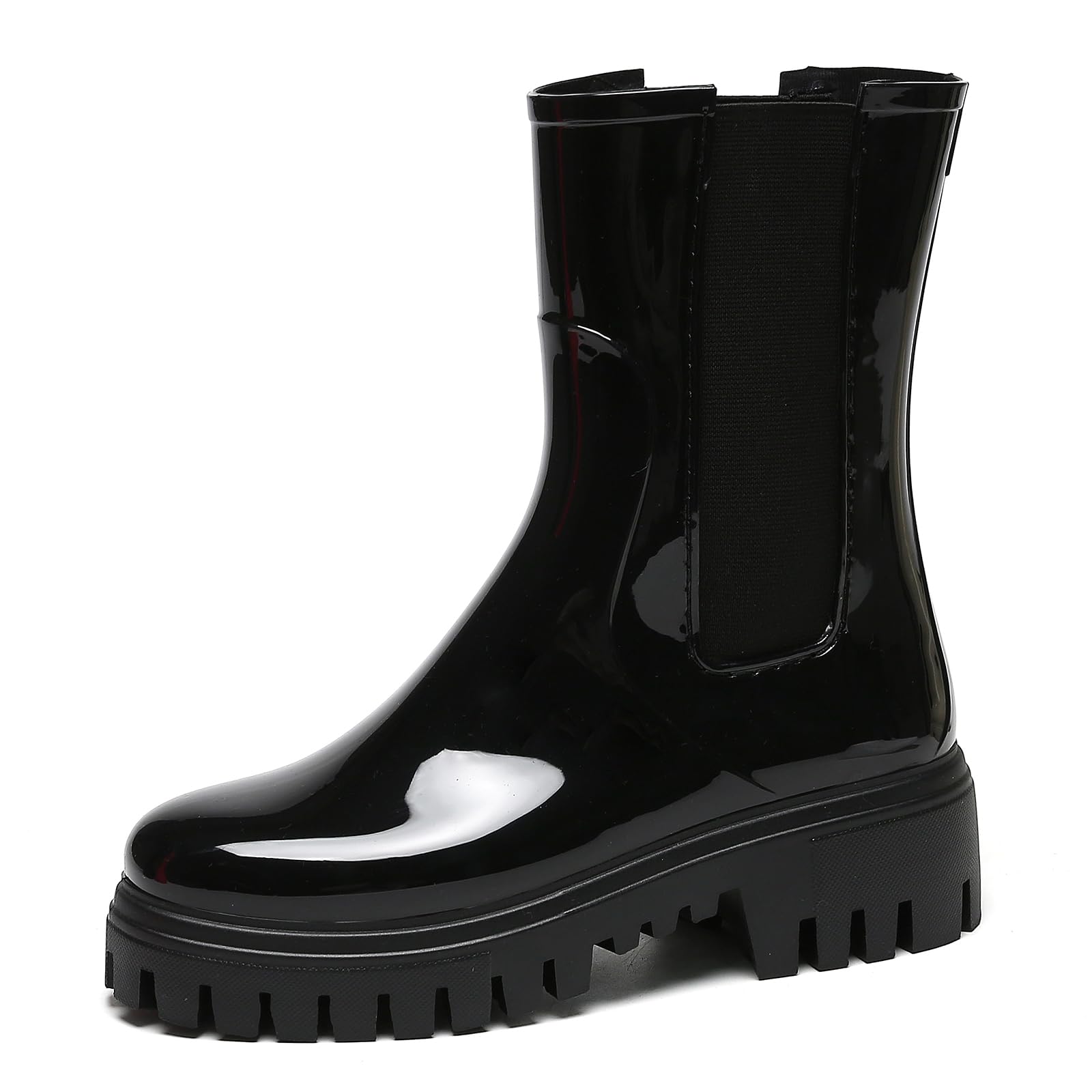 AONETIGER Gummistiefel Damen Regenschuhe Halbhoch Wasserdicht 36-41 EU | Rutschfeste Bequem Mode Chelsea Boots | für Gartenarbeit Alltag bei Regen Segeltouren Outdoor Hof
