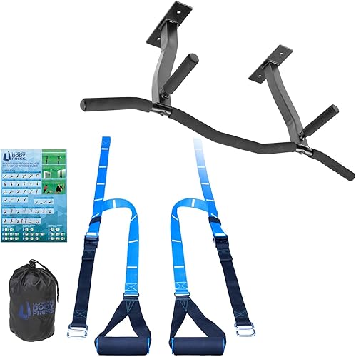 Barra de dominadas de montaje en techo y sistema de correa