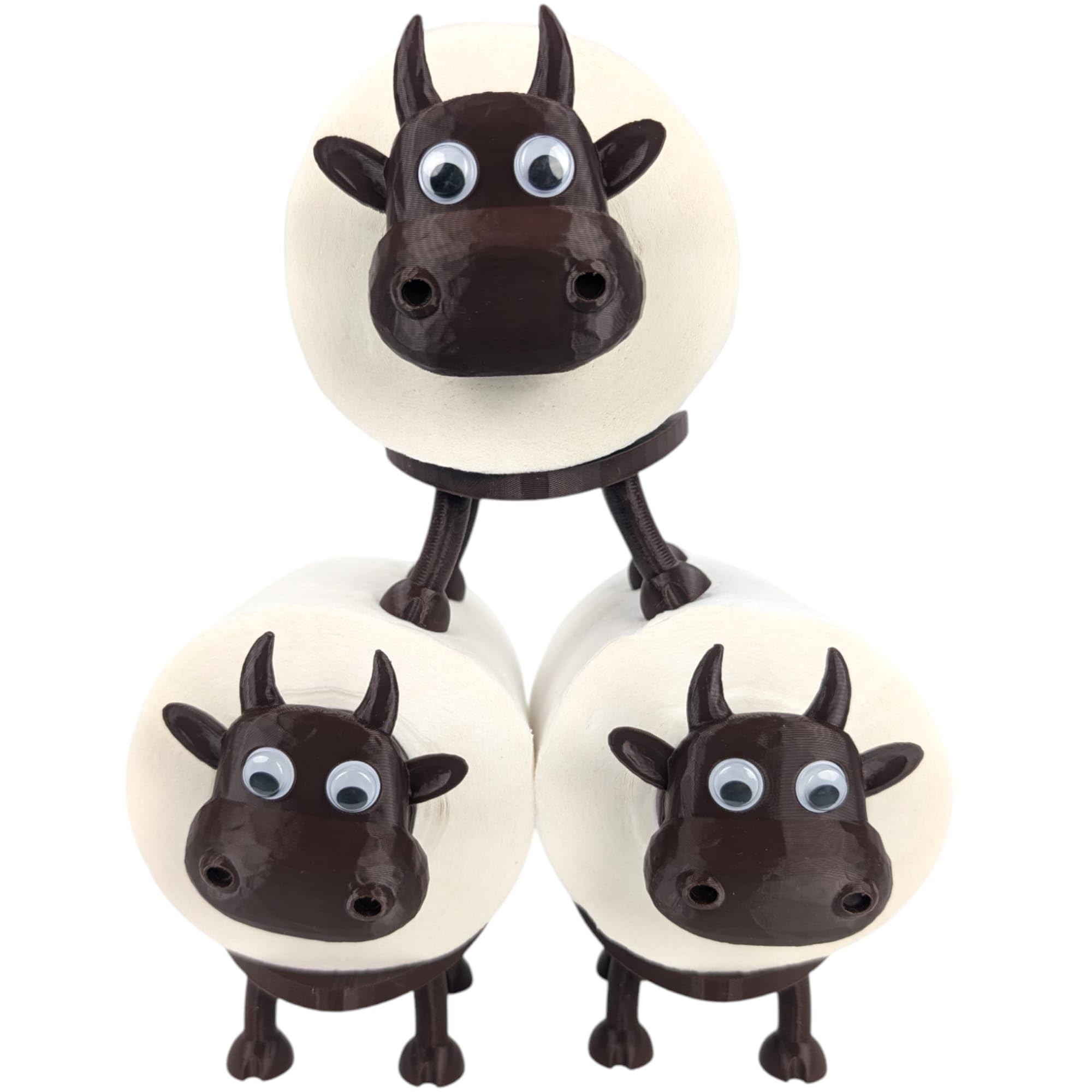 Dekorify Cow Toilet Paper Holder, Freestanding Black Toilet Roll Holder, Cute & Funny Bathroom Toilet Roll Stand