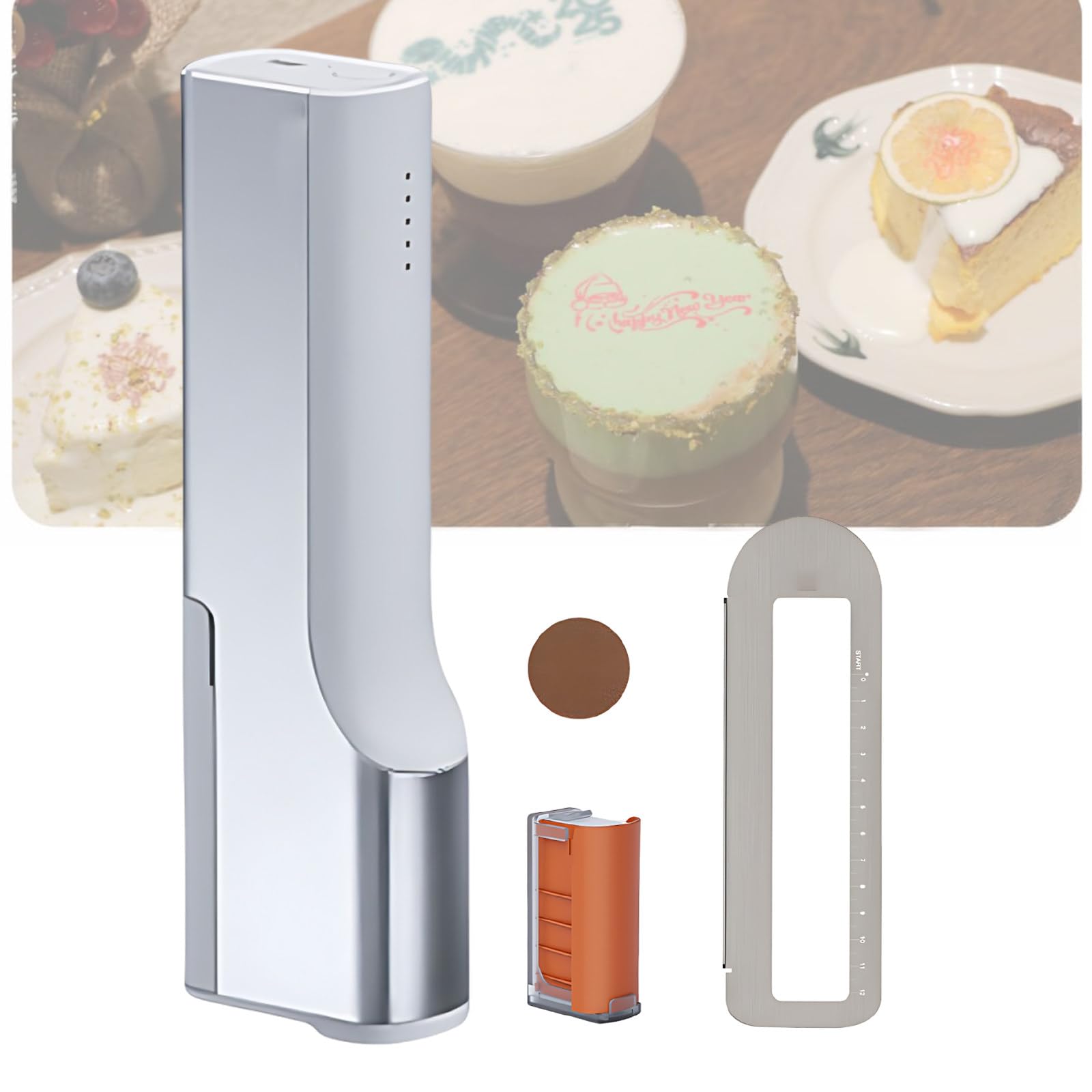 Pluma impresora de café para arte con leche, imagen y texto para café, cerveza, cócteles, macarrones, galletas, Bluetooth, perfecto para el hogar o tiendas pequeñas