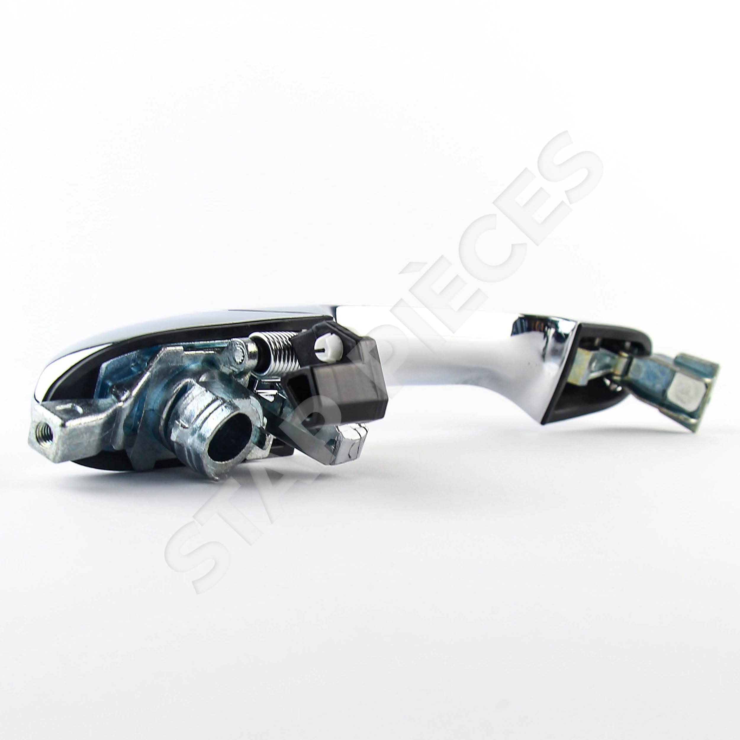 STARKIT PERFORMANCE Maniglia porta esterna per Fiat 500, Fiat 500C e Abarth (2007-2022) anteriore sinistra (lato guida) (cromata)| 735592012| 735451697| 735485875| 735592024