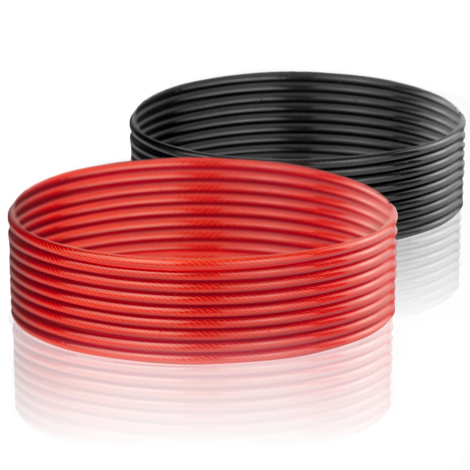 PrimaFit Pro Speed cavi di ricambio per corda per saltare set 2 fili acciaio inossidabile PVC diametro 3 mm lunghezza 3 m