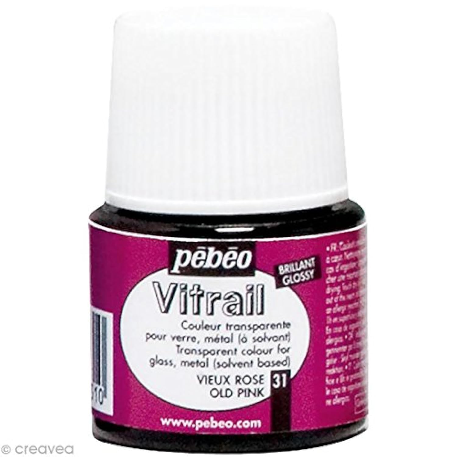 Paint Vitrail Transparent – 45 ml Dusky Pink