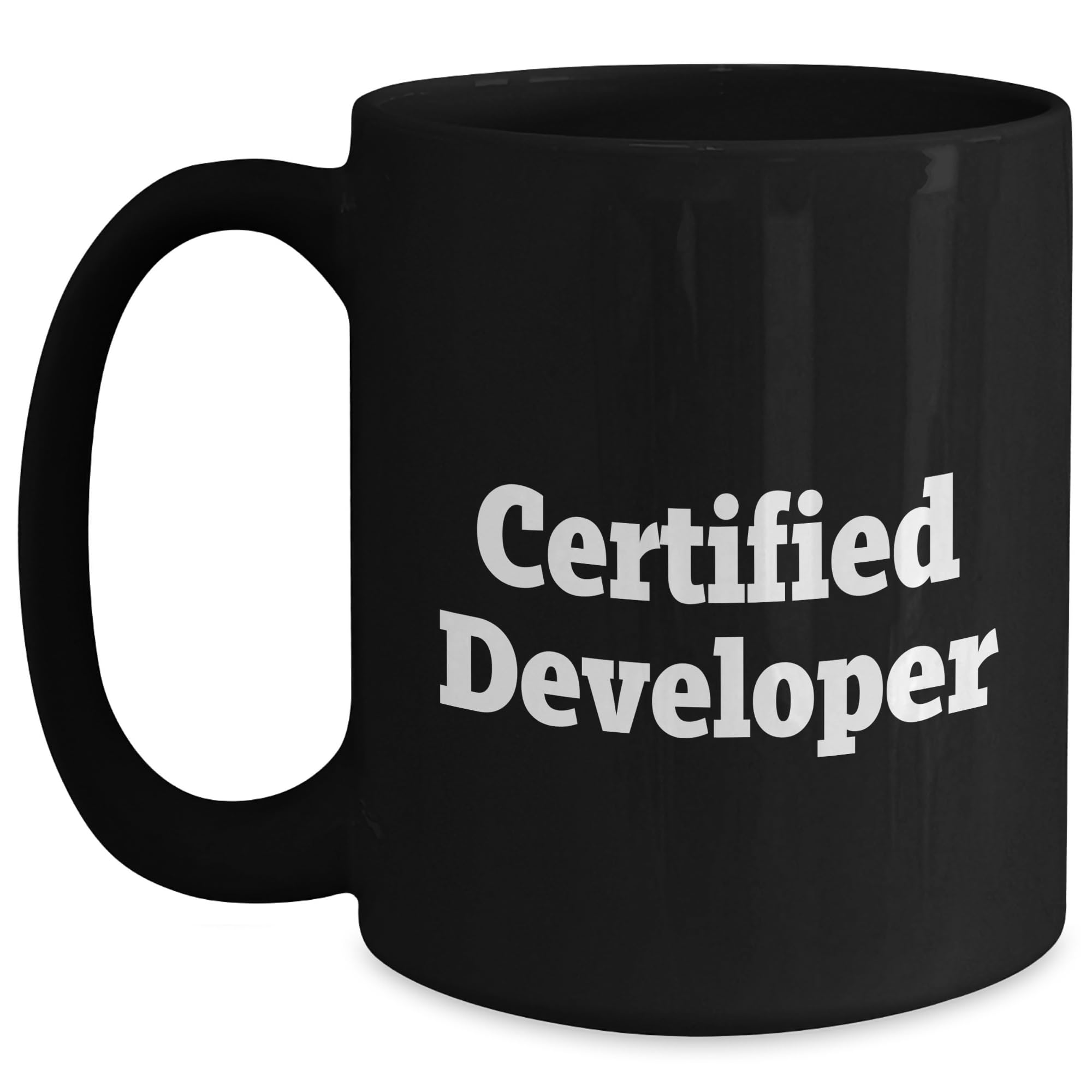 Funny Developer Gifts, Black Coffee Mug, Certified Developer, Christmas Unique Gifts from Men to Developer Friends
