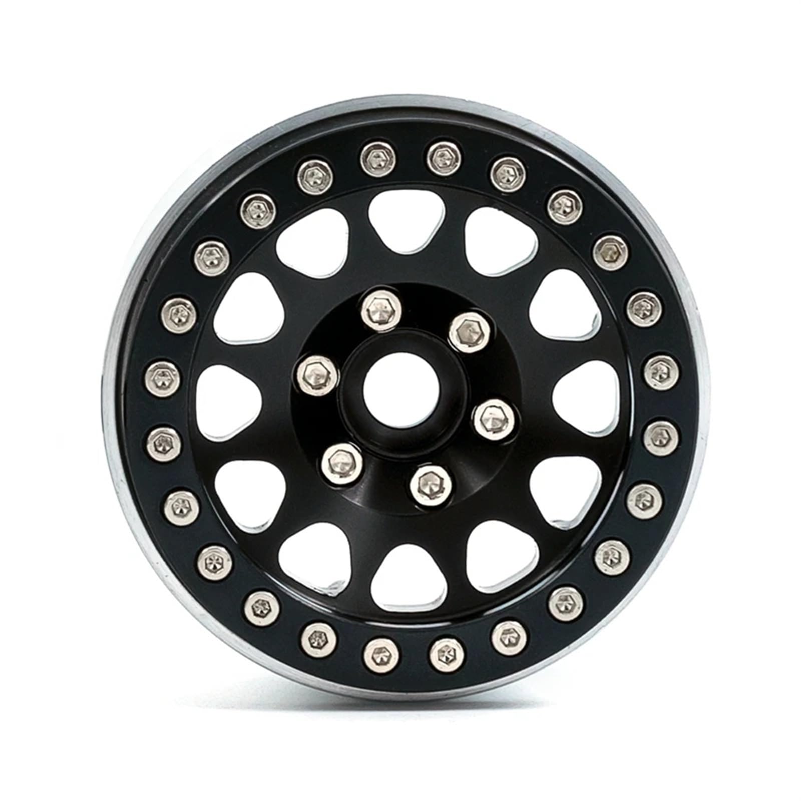 RC Pneus Jante Compatible avec Traxxas pour TRX4 SCX10 pour Axial 4 Pièces Roues À Billes en Alliage Jantes Moyeux Pneus De Voiture RC 1/10 Voitures sur Chenilles
