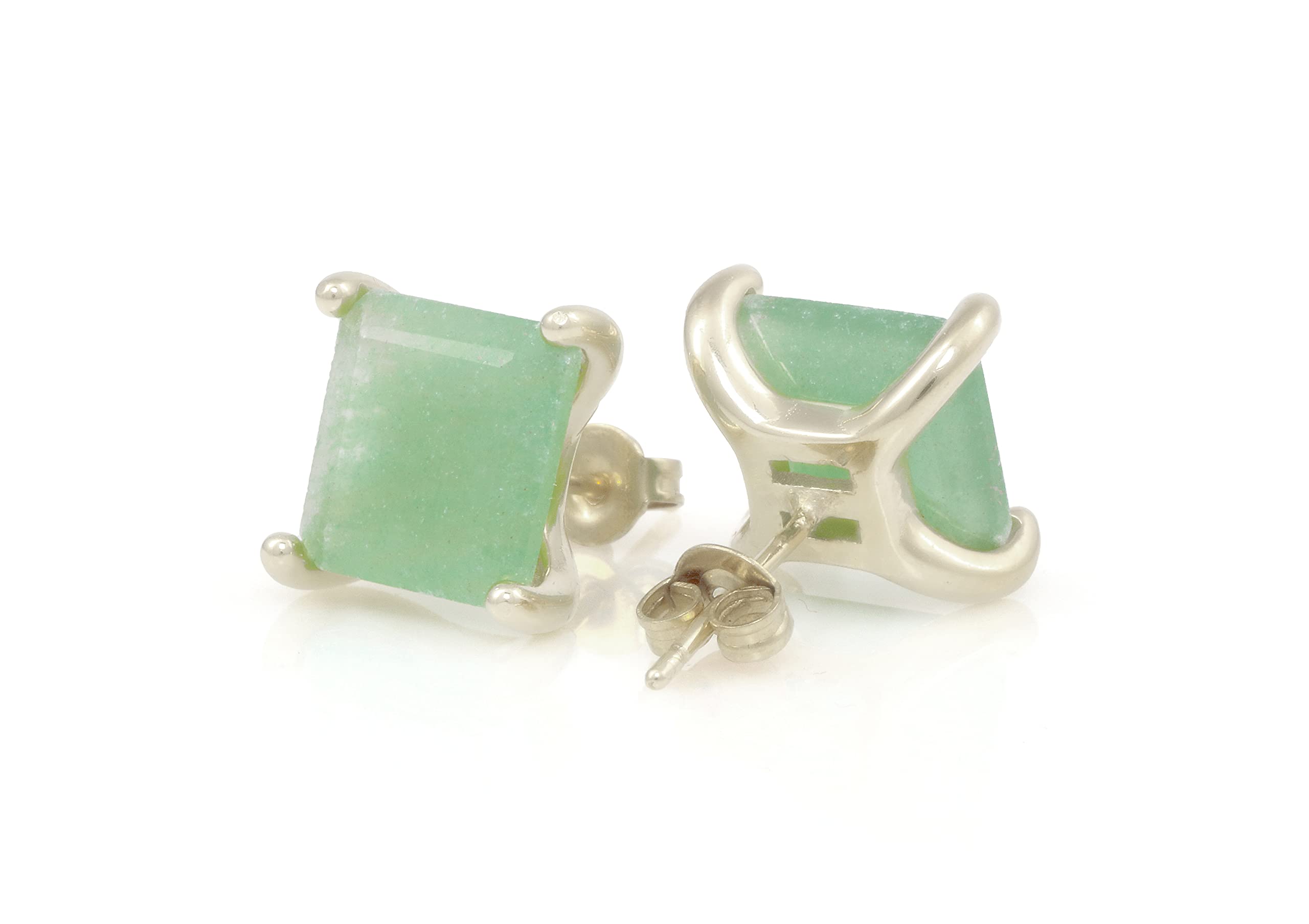 Adorabili Orecchini Avventurina Verde - Gioielli Fatti a Mano Pietre Gemme per Donne - Orecchini Eleganti e Delicati, Orecchini per Tutti i Giorni, Orecchini a Perno Personalizzati - Orecchini Charme