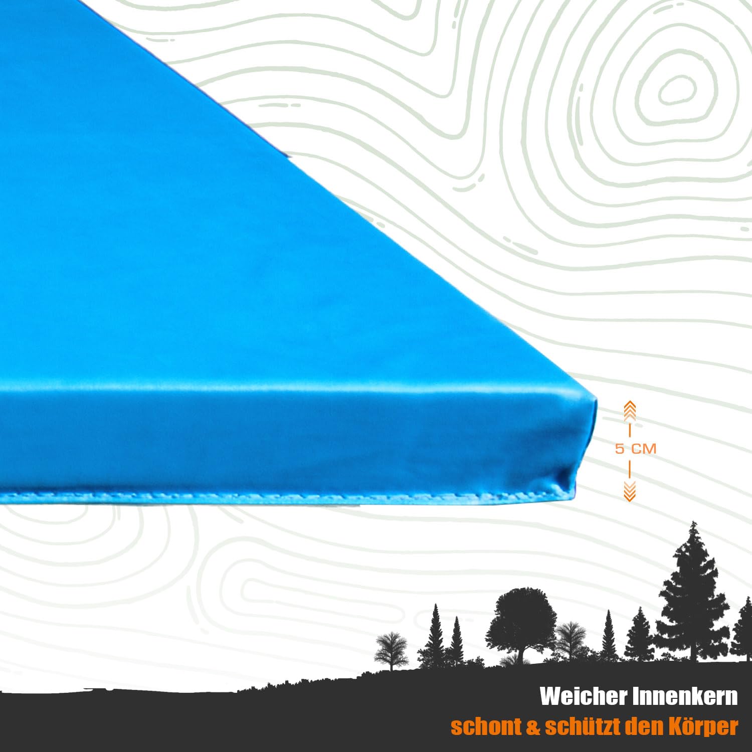 Faltbare Turnmatte 240x120 GROß Weichbodenmatte Klappbar 5 cm Dicke Gymnastikmatte Sportmatte Fitnessmatte Rutschfest Yogamatte XXL Zuhause & Reise Klappmatratze