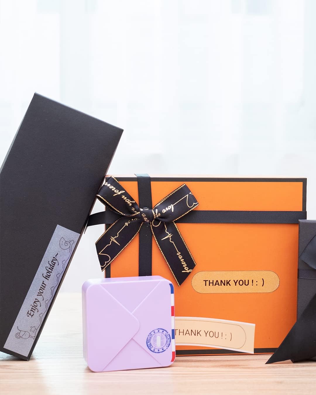 Phomemo M04AS Mini Printer with 15/25mm White/Transparent/semi-Transparent Adhesive Paper Bundle