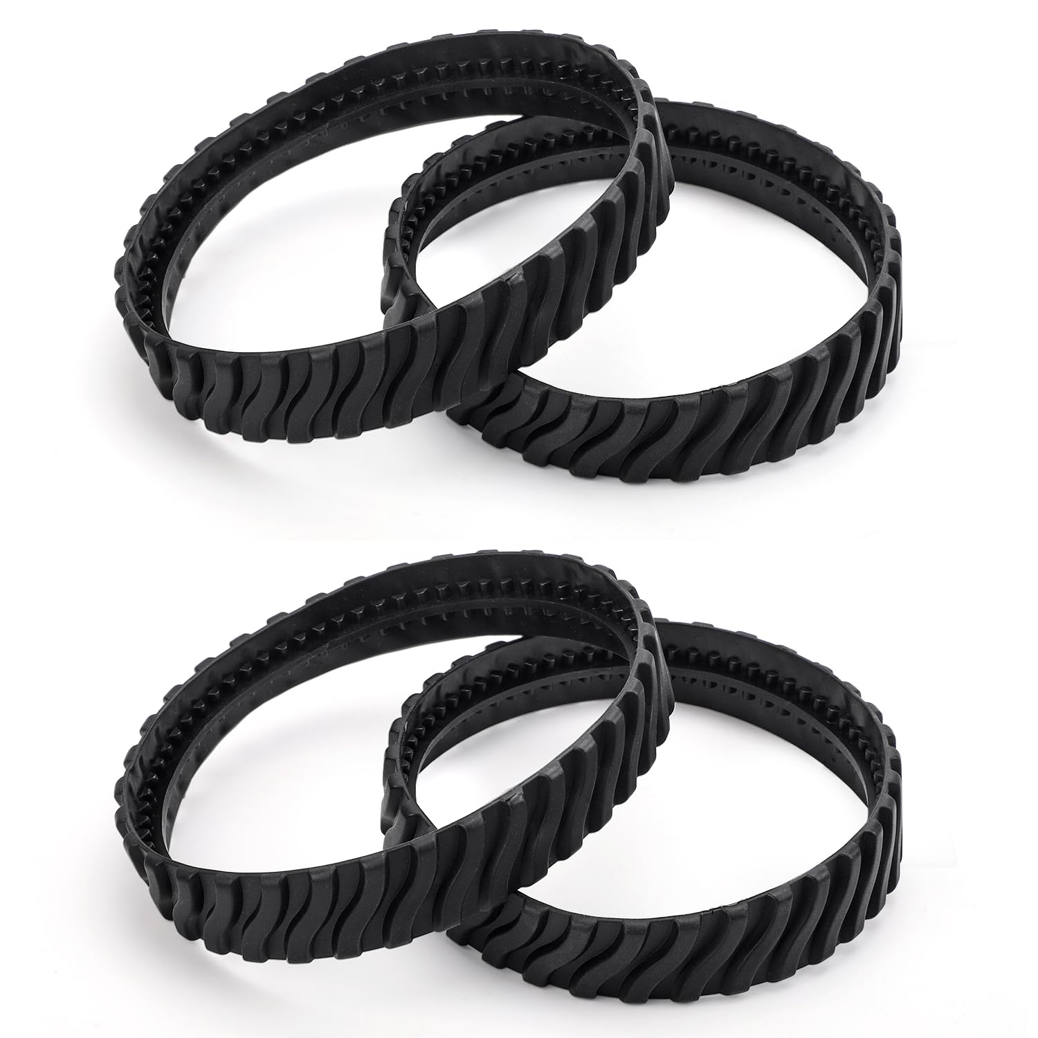 Gosknor 4 Pack Pool Cleaner Tire Tracks Replacement for Zodiac MX6 MX8 Elite, R0526100 Swimming Pool Heavy Duty Rubber Wheel Track Tire Belts