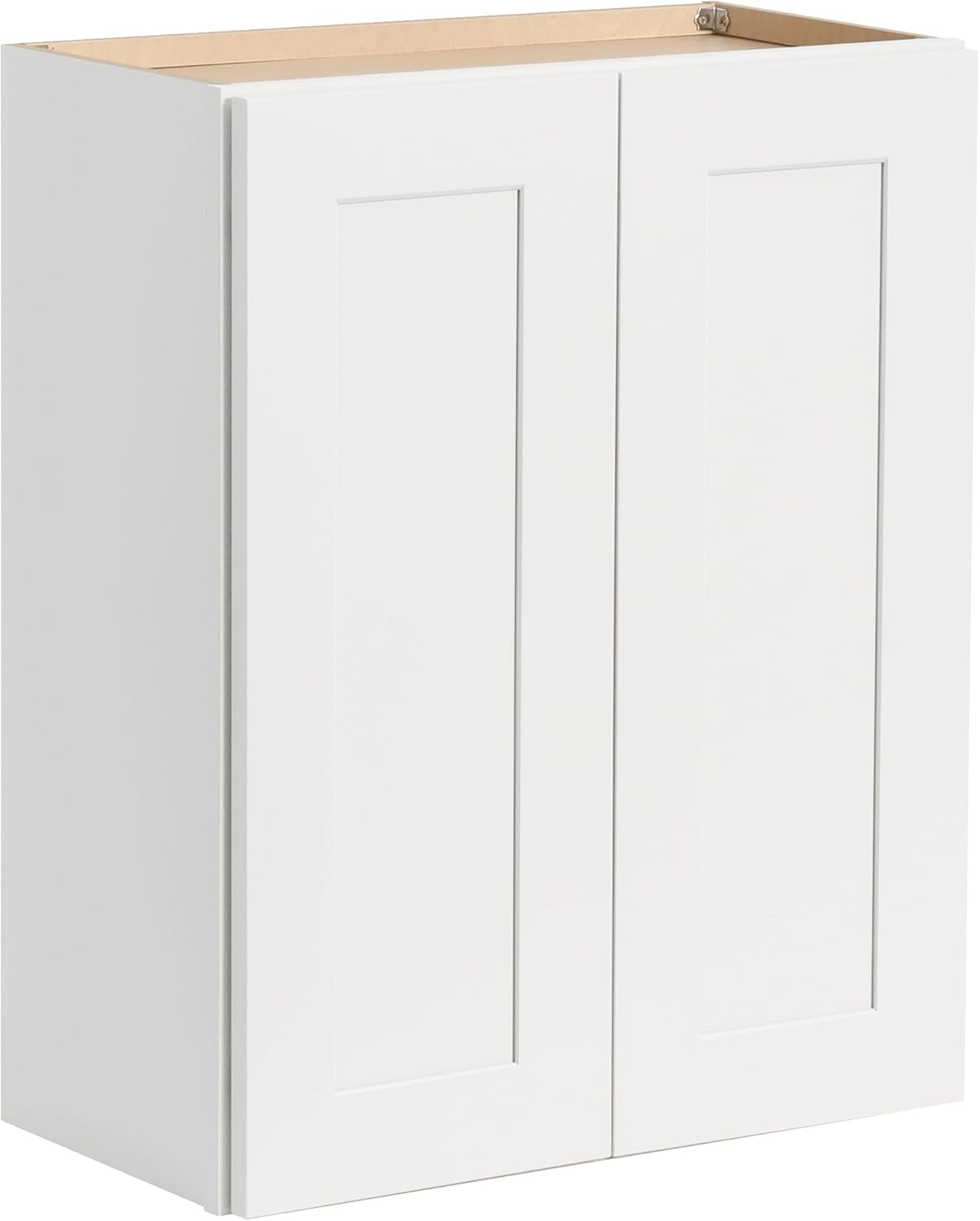 Solid Wood Wall-Mounted Medicine Cabinet, Kitchen Wall - Cabinet, Bathroom Medicine Cabinet Wall Mounted with Adjustable Shelves, 2 Doors Wall Calbinet (White, 24" W x 36" H x 12" D)