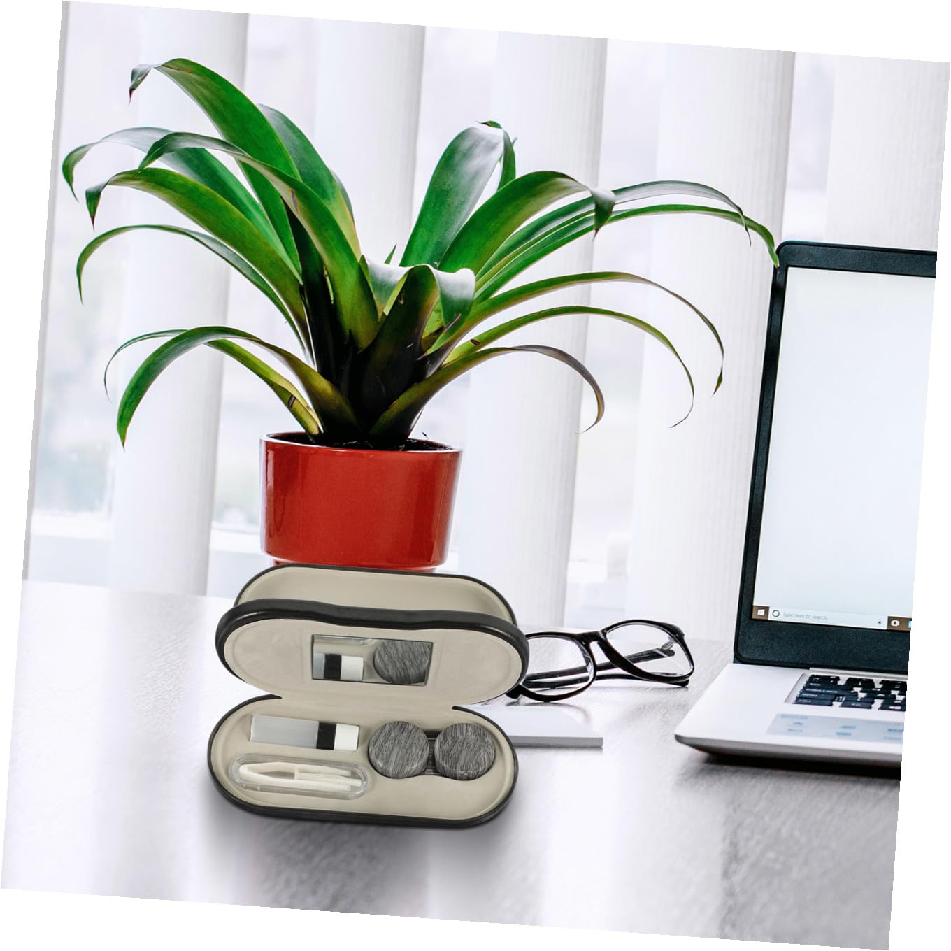 Zerodeko Brillenetui mit Doppelfunktion, Doppellagiges Design | 1 Satz, Tragbare Organizer Lösung für Zuhause und Unterwegs, für Brillen und Gläser