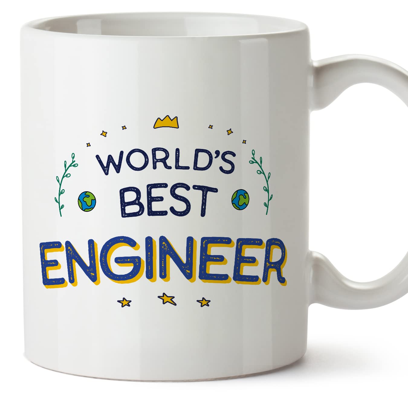 MUGFFINS Engineer Mug - in English - World's Best - Funny Gift for Colleagues - Ceramic 11oz Mug — image 1