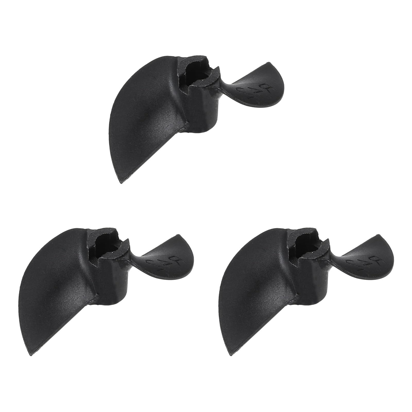 sourcing map 3pcs RC Boat Propeller, 2 Blades Propellers 4.8mm Hole Dia 42mm OD 1.2mm Pitch CCW Clockwise Rotating Drill Propeller for RC Boat, DIY Ship Model, Black