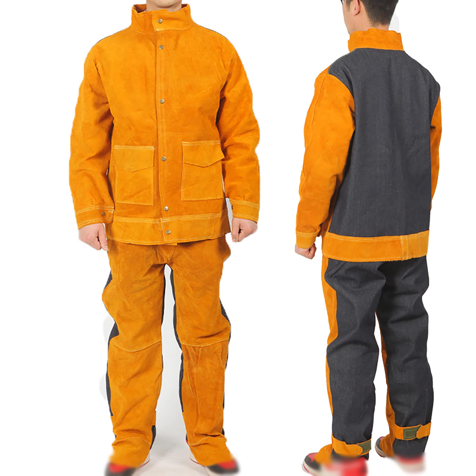 Schweißerjacke aus Rindsleder mit Ärmel