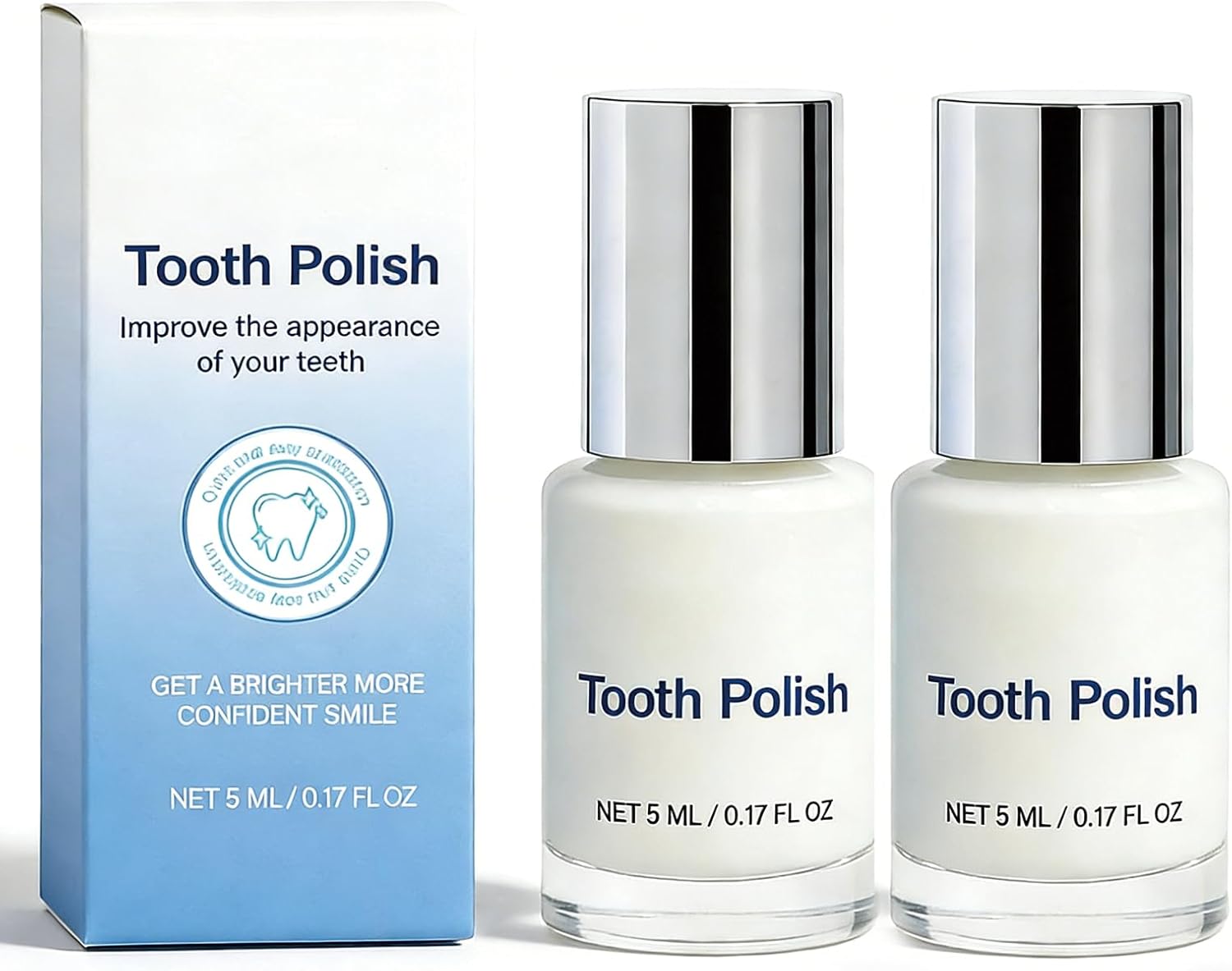 Tooth Polish - Instant Teeth Whitening, Gentle & Safe Formula, Portable Tooth Whitening Paint for Adults - Daily Use & Special Occasions (Meetings, Dates) - Regain Confident Smile (2)