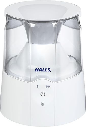 Miniatura 9 de Crane x HALLS Humidificador de niebla caliente 2 en 1 e inhalador de vapor, 0.5 galones, azul y blanco