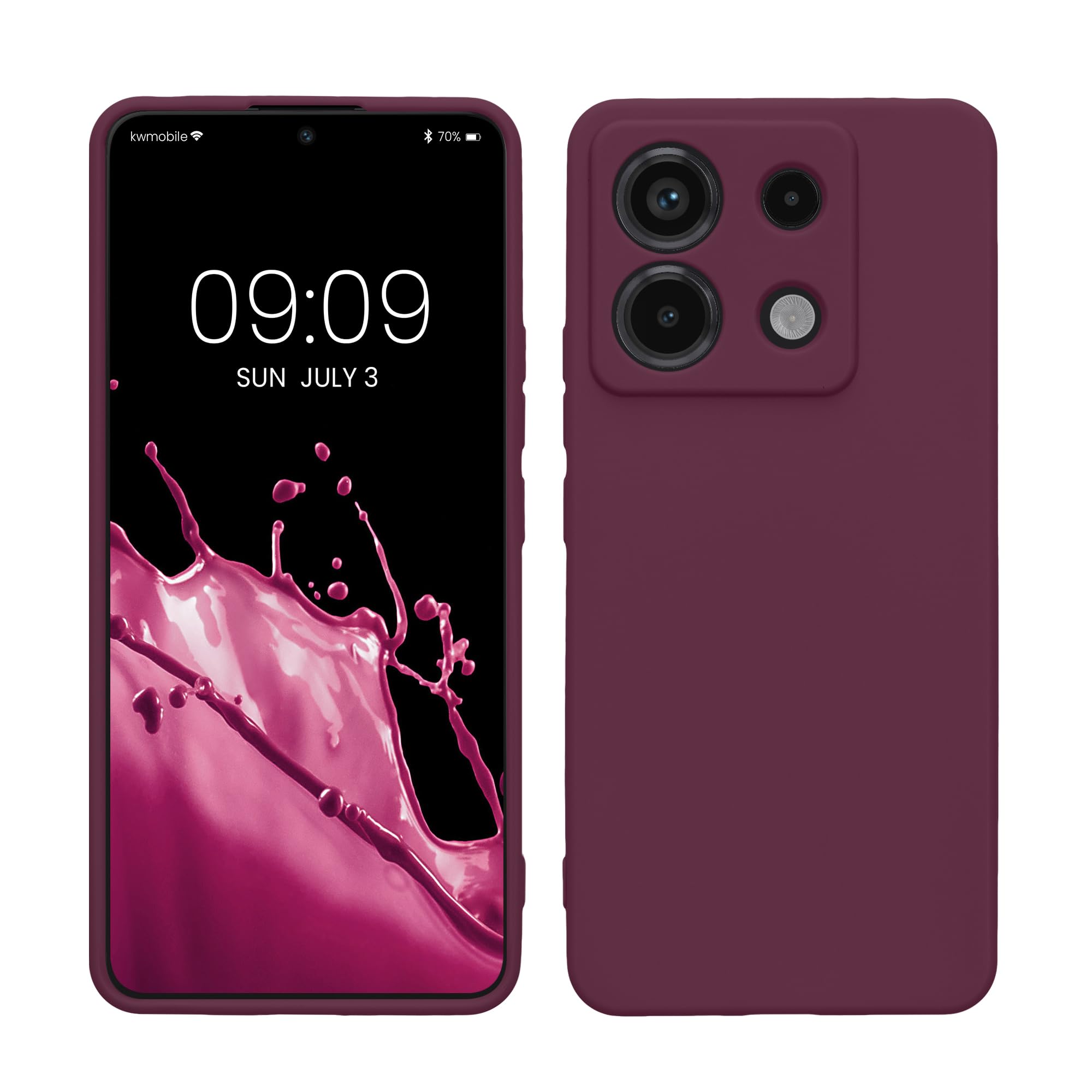 kwmobile Carcasa Compatible con Xiaomi Redmi Note 14 Pro 5G / Poco X7 Funda - Funda Ultrafina de TPU con Bordes elevados - Lavanda Metalizado — view 129